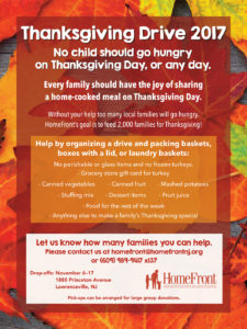Homefront Thanksgiving Drive 2017